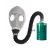 沁度防毒面具长管呼吸器化工全面罩橡胶滤毒罐导气管 面具+0.5米管+1号罐P-B-3适