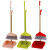 金诗洛 JZT-0033 商用塑料软毛扫把簸箕套装 扫帚垃圾斗组合扫地垃圾铲 粉色（12套）