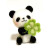XKJ羊毛毡戳戳乐材料熊猫扎扎乐手工diy材料包熊猫小玩偶情侣礼物 白色泰迪