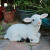 云舵小羊摆件绵羊模型户外装饰仿真羊雕塑庭院草坪树脂工艺品花园美陈 24cm 小号公羊2009B (高)