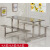 学校食堂连体餐桌 工厂员工餐厅不锈钢餐桌椅4人6人8人餐桌椅组合 8人位 不锈钢桌面 铁支架