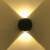 妙普乐创意户外led圆球壁灯客厅走廊过道极简现代墙壁灯 露台防水门口灯 黑色两透光-暖白光