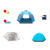 海笛 升级款蓝色+防潮垫 黑胶帐篷户外加厚全自动升级防雨防晒装备便携式MYN9009