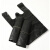 海斯迪克 HKY-85 加厚手提黑色垃圾袋 酒店环卫商用工业办公专用 黑色一次性手提式塑料袋（100只） 30*50cm