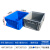 物流箱塑料加厚长方形带盖周转箱汽配胶箱零件盒胶框EU箱料箱胶箱 外400*300*168 蓝色无盖