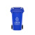户外分类垃圾桶大容量商用带盖室外物业环卫桶大号240L升 80升加厚[蓝色]可回收物