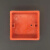 阻燃PVC86型H37mm浅接线盒开关插座暗盒工程家装用矮底盒 86HS40(红色)浅线盒50只