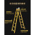 梯子家用安全加厚折叠关节梯多功能铁管梯子伸缩阁楼方管工程梯 镀锌焊接3.9米人字梯