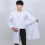 白大褂男长袖医生服短袖实验服大学生护士工作服防护服 短袖-的确良材质薄款 XL