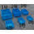 加厚零件盒长方形周转箱物料盒配件螺丝零件工具盒塑料盒子分类箱 1号蓝色415*295*140