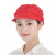 阿力牛 ATH-022 工作帽子 女车间工厂防尘透气 食品厂包头 卫生餐饮 厨师帽 全布红色 
