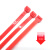 8x400mm工业国标尼龙扎带新光束线带实宽7.6毫米长度40厘米100条 红色 100条