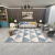 ins风北欧地毯客厅茶几毯现代简约卧室房间满铺床边毯大面积 灰蓝三角 40*60cm