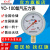 红旗牌仪表YO-100氧气压力表禁油压力表氧气减压阀脱脂气体管道 0~25MPa