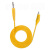 4mm香蕉插头转中号鳄鱼夹子线灯笼接头 万用表笔电源测试线连接线 颜色黄色(0.75平方)