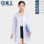 星工长袖白大褂男女医师工作服学生实验室卫生女版劳保服定制 白色 S