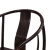 檀趣红木家具紫光檀（学名：东非黑黄檀）圈椅三件套实木围椅中式太师椅休闲椅官帽椅 单椅