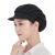 阿力牛 ATH-022 工作帽子 女车间工厂防尘透气 食品厂包头 卫生餐饮 厨师帽 全网黑色 