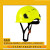 HKNA工地安全帽带护目镜防砸夏季透气男建筑工程头盔国标定制 荧光黄色