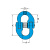 台湾YOKE原装进口蝴蝶扣G100级X-015-16连接扣锻造合金钢连接环 蓝色 10T 48