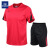 罗蒙(ROMON)短袖短裤两件套男士休闲运动套装户外跑步透气速干健身服 白色 XL（120~140斤）
