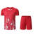 胜利羽毛球服马来西亚大赛服男女短袖团队比赛运动训练服定工作服 2021/A男红色上衣 3XL