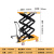 傅帝 液压升降平台车 手动物流仓储模具搬运车小型举升机移动剪叉式平板推车升降机 载重500公斤2m