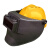 高空安全帽式电焊面罩劳保防护脸部头戴式太阳能自动变光氧弧焊烧 自动变光插槽式面罩