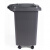 海斯迪克 HZL-96 户外垃圾桶 大号加厚环卫物业小区室外环保分类塑料带盖医疗垃圾桶箱 红色50L(不带轮)