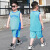 迪士尼（Disney）男童夏季背心短裤套装加肥宽松篮球服中大童男装速干衣运动两件套 浅蓝色背心球服套装 150cm