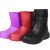 冬季加绒保暖棉雨鞋EVA防寒雨靴厂泡沫水鞋防滑耐油胶鞋中筒  36- 紫色中筒加棉