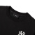 MLB官方 女款运动T恤 基础通勤休闲短袖潮流圆领半袖3FTSB1743-50BKS 纽约洋基队/黑色 XS 160/84A