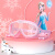 迪士尼（Disney）儿童泳镜泳帽男童女童游泳眼镜防水防雾高清潜水镜套装 梦幻粉-爱莎 150