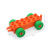 汽车积木大颗粒儿童拼装玩具兼容乐高轮胎配件火车车底车轮小定制 橙色车底 5只装