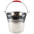 海斯迪克 HKY-229 不锈钢提水桶 加厚手提拖把桶 便携户外储水桶清洁洗车桶 带磁24cm