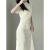 FQAQ喜婚礼服民袍年轻款修身优雅贵气风复古改良女2024年夏季 米白色 s建议100斤以内