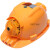 太阳能带双风扇的安全帽子夏季工地施工国标男领导加厚可充电头盔 红色9000mA双风扇带头灯