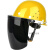 电焊防护罩安全帽面罩焊工防护面罩防烤护全脸焊帽头戴式面具工业品 zx单独屏黑色