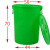 垃圾桶圆形加厚大号带盖厨余易腐垃圾分类绿色熟胶圆筒商用过滤大 100K绿色有盖易腐垃圾