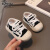 迪士尼（Disney）春秋新款婴儿鞋子宝宝软底学步鞋男童小孩帆布鞋1-2岁女童鞋 黑色 19