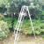 果园园林三脚梯铝合金三角梯园艺修剪修树梯子采摘农用绿化人字梯 6步2.08米单撑杆