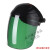 山头林村电焊面罩焊接工帽透气头盔 防飞溅防烤脸紫外线辐射 第二代(黑顶)5号墨绿色面罩