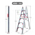 铝合金梯子伸缩多功能网红折叠工程梯加厚棒子梯便携人字梯 单侧1.8米5步