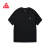 匹克启系列丨户外短袖T恤男女夏季新款宽松透气背后图案圆领运动上衣 黑色 XS