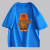 NASA GISS短袖T恤男女同款情侣装重磅棉夏季oversize宽松ins潮NASAGISS联名 克莱蓝T1840 M（建议110-130斤