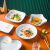 佟年北欧网红盘子菜盘创意餐具家用陶瓷碟子餐盘水果盘方形早餐盘碟子 2个装长方+方(太阳)