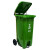 恒丰 大号脚踏垃圾桶大型环卫室外分类小区带盖垃圾桶 军绿色240L 7757