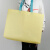 玛仕福 超市折叠购物手提包装袋广告礼品外卖环保袋浅黄竖版中号30*38*10cm
