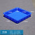 塑料方盘浅盘长方形塑料盆塑料盘周转箱盒子托盘分类零件面包箱 7号方盘蓝     410*410*80mm