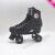 MIFLAME全新2022红棉3108双排溜冰鞋旱冰鞋成人男女四轮滚轴轮滑鞋 黑鞋黑轮 30